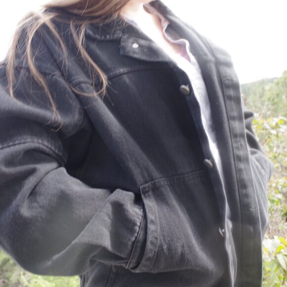 Black Ladies Or Guys Jean Coat With The Meaning Of The Word Blah By Vegorrs - Picture 3 of 7